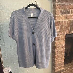 Women's Blue Button-Up Blouse